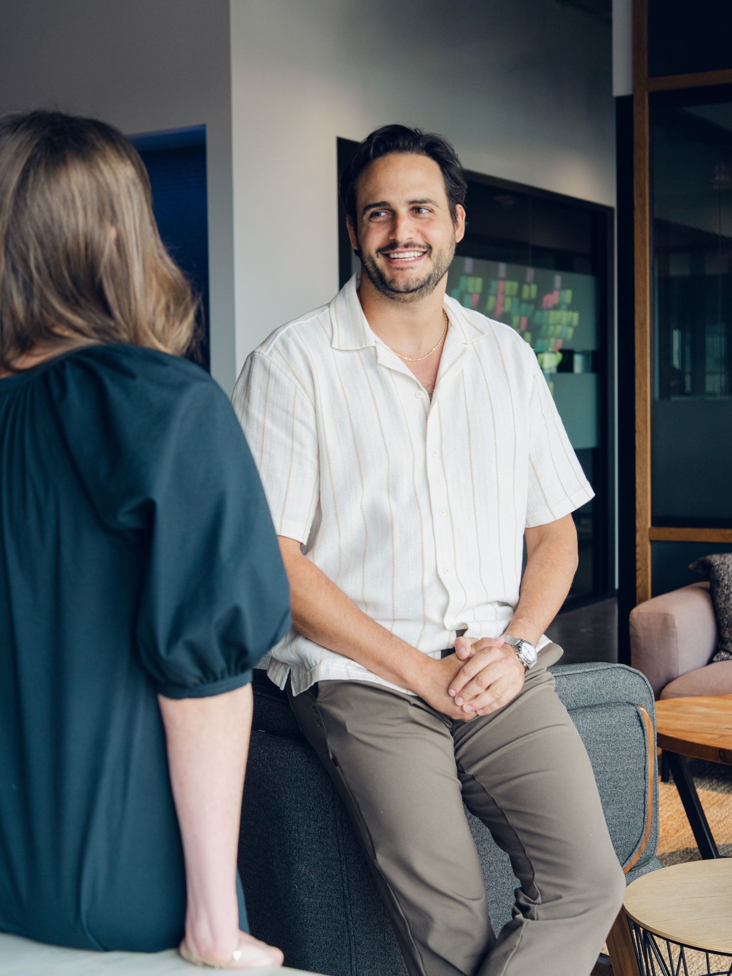 Philipp at the Robyn office smiling